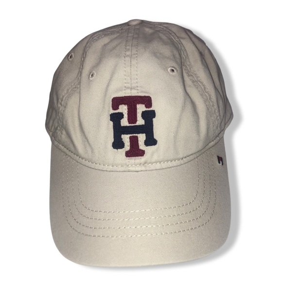 EUC Tommy Hilfiger Men's Khaki 6 Panel Cotton Logo Adjustable Cap - Picture 1 of 7